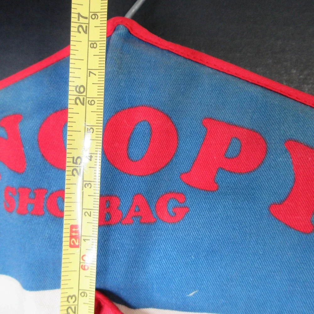 Vintage Peanuts Snoopy Woodstock Hanging Shoe Bag Organizer Storage Blue Red
